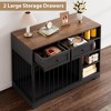 Dog Crate Furniture 47”, Large Dog Crate with 2 Drawers and 4 Shelves - 4 of 4