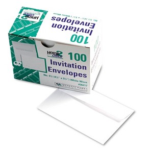 Quality Park Greeting Card/Invitation Envelope #5 1/2 4 3/8 x 5 3/4 White 100/Box 36217 - 1 of 3