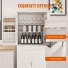 71" Tall Freestanding Pantry Cabinet with Drawer, 2 Cabinets & 6 Door Shelves, Adjustable Storage Cupboard for Kitchen, Bathroom, Living Room - 2 of 4