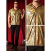 Lars Amadeus Men's Short Sleeves Shiny Disco Nightclub Party Golf Metallic Polo Shirt - 4 of 4