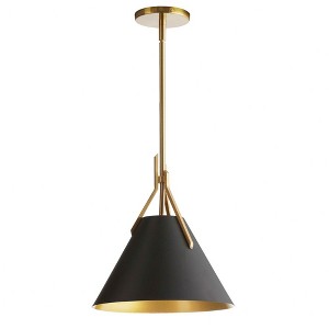 Dainolite Nicole 1 - Light Pendant in  Aged Brass/Black - 1 of 1