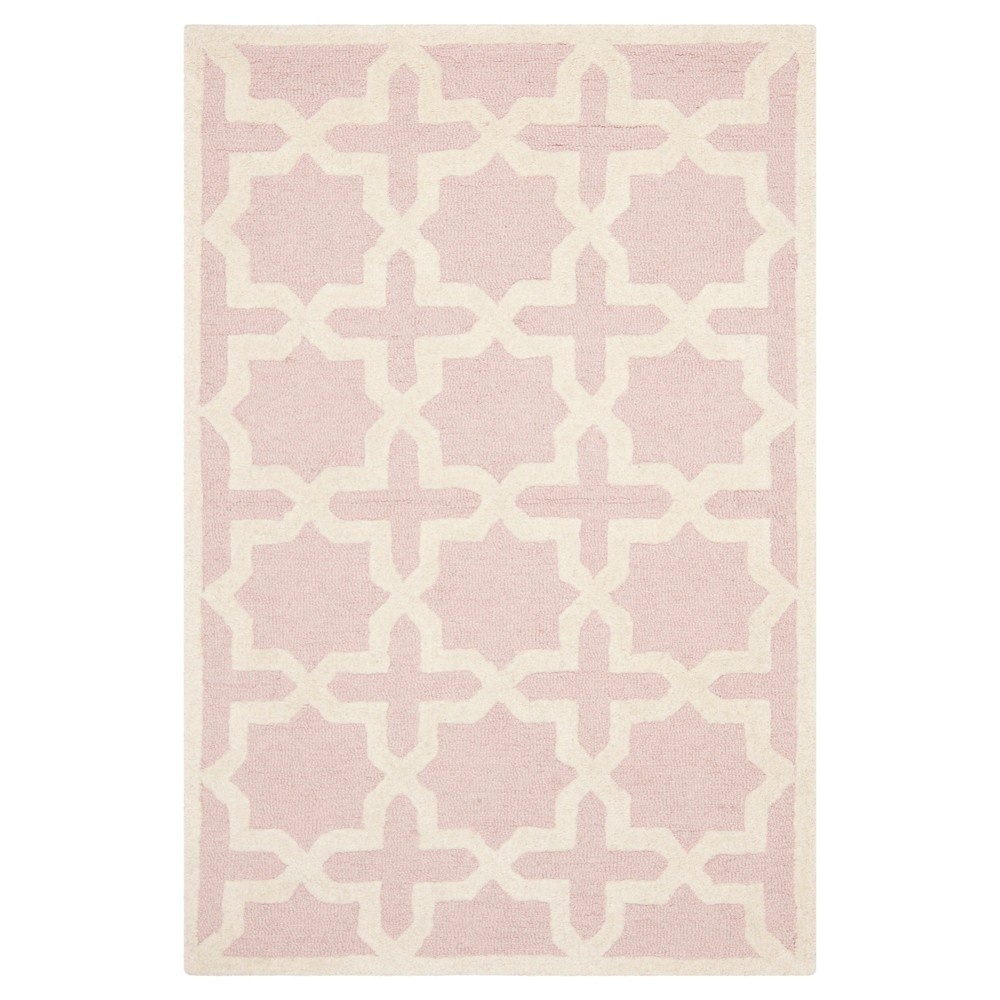 3'x5' Trellis Accent Rug Light Pink/Ivory - Safavieh