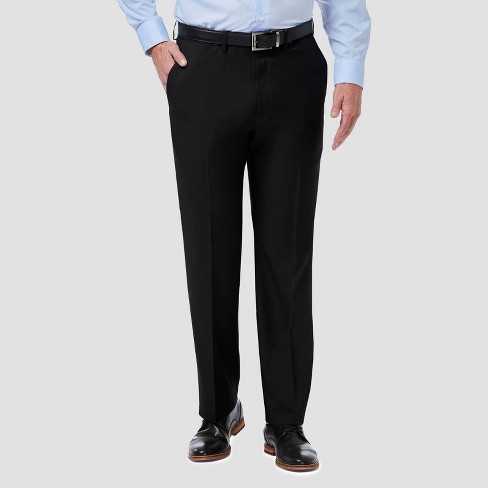 Haggar Men's Big & Tall Premium Comfort Classic Fit Flat Front Dress Pants  - Black 52x30 : Target
