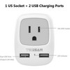 European Travel Plug Adapter 3 Pack, International Power Adaptor 2 USB, Type C Outlet Charger USA to Most of Europe EU Spain Iceland Italy Germany - 3 of 4