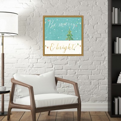Be Merry and Bright Christmas Tree Canvas Print