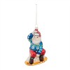 Glass Snowboarding Santa Ornament (Set of 6) - 2 of 3