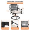 Tangkula 2/4 PCS Patio Swivel Dining Chairs Kitchen Garden Metal Armchairs w/Cushions - 4 of 4