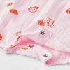 Baby Halloween Gauze Pumpkin Romper - Cat & Jack™ Pink - 4 of 4