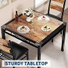 Jojoka Dining Table Set for 2 with Upholstered Chairs,Wood Kitchen Table Chairs Set for Small Space - 4 of 4