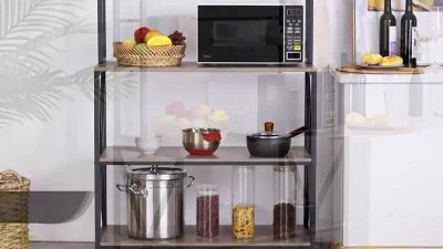 Yaheetech 4-tier Kitchen Storage Rack With 5 S Hooks : Target