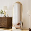 Beautyolove 76"x34" Arched Full Length Mirror Free Standing Leaning Mirror Hanging Mounted Mirror, Gold - 3 of 4