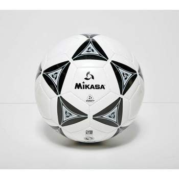 Mikasa Size 5 Deluxe Cushioned Soccer Ball, Ages 12 and Up, 27 Inch Diameter, White/Black