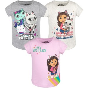 Dreamworks Gabby's Dollhouse Girls 3 Pack Graphic T-Shirts  - 1 of 4