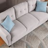 LOVMOR 79.9" Modern Living Room Sofa Linen Upholstered Couch Furniture - 4 of 4