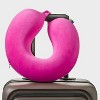 Memory Foam Travel Neck Pillow Magenta - Open Story™️ - 2 of 3