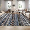 Washable Area Rugs for Living Room Vintage Geometric Printed Carpet - 2 of 4