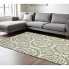Ivory And Light Brown Wool Medallion Hand Hooked Area Rug - 2 of 4