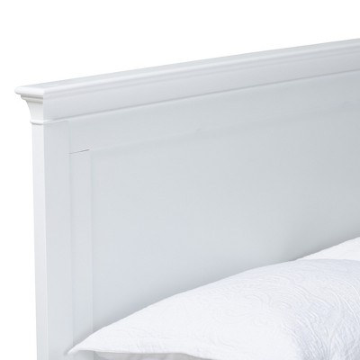 Classic White Wood Twin Daybed with Upholstered Headboard