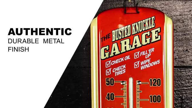 12&#34; x 4&#34; Mini Thermometer - The Busted Knuckle Garage, 2 of 5, play video