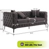 80.75 in. Contemporary Couch Square Arm 3-Seater Removable Cushions Sofa-Morden Fort - 4 of 4