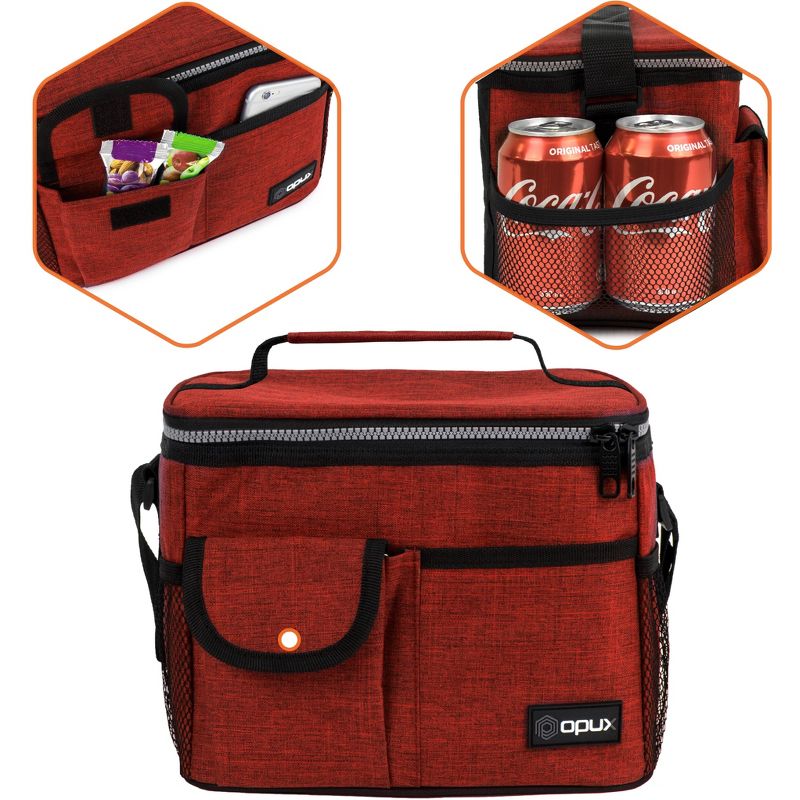 OPUX Large Insulated Lunch Bag Men Women, Leakproof Thermal Reusable Soft Cooler Tote Work School Adult Kid Boy Girl, 4 of 8