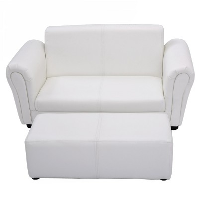 Tangkula Kids Sofa Upholstered Lounge Children Couch Ottoman w/ Armrest