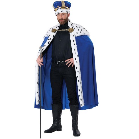 California Costumes Royal Cape & Crown Adult Costume Kit (blue) : Target