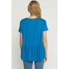 Women's Short Sleeve Peplum Top - entro - image 3 of 4