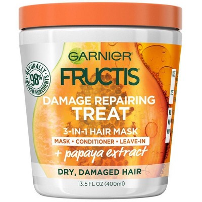 Garnier Fructis Damage Repairing Treat 1 Minute Hair Mask + Papaya Extract   Fl Oz : Target