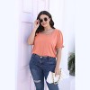 Summer Tops for Women Square Neck T Shirts Casual Tees Ruffle Trim Short Sleeve Blouses 2025 Fashion - 3 of 4