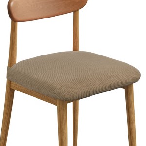 Unique Bargains Washable Stretch Soft Dining Chair Cushion Covers 4 Pcs - 1 of 4