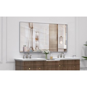 NicBex 36x24 Inch Modern Bathroom Mirror for Wall, Aluminum Framed Vanity Mirror, Hangs Horizontally or Vertically for Living Room Bedroom - 1 of 4