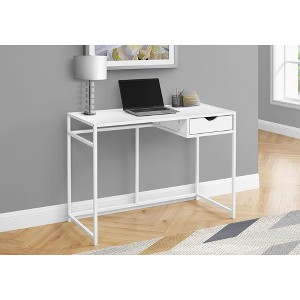 Sapphtopaz Home Office Desks 42.25" Computer Desk with Storage Drawer and Metal Frame Writing Desk Gaming Desk Office Desk for Home Office - 1 of 4