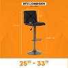 FDW Bar Stools Set of 2  with 360° Swivel Function Cross-Stitch Backrest & Adjustable Height for Home or Commercial Use - 2 of 4