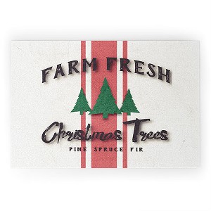 Monika Strigel FARMHOUSE SHABBY SIGN FRESH TREES Welcome Mat  36" x 24" -Society6 - 1 of 3