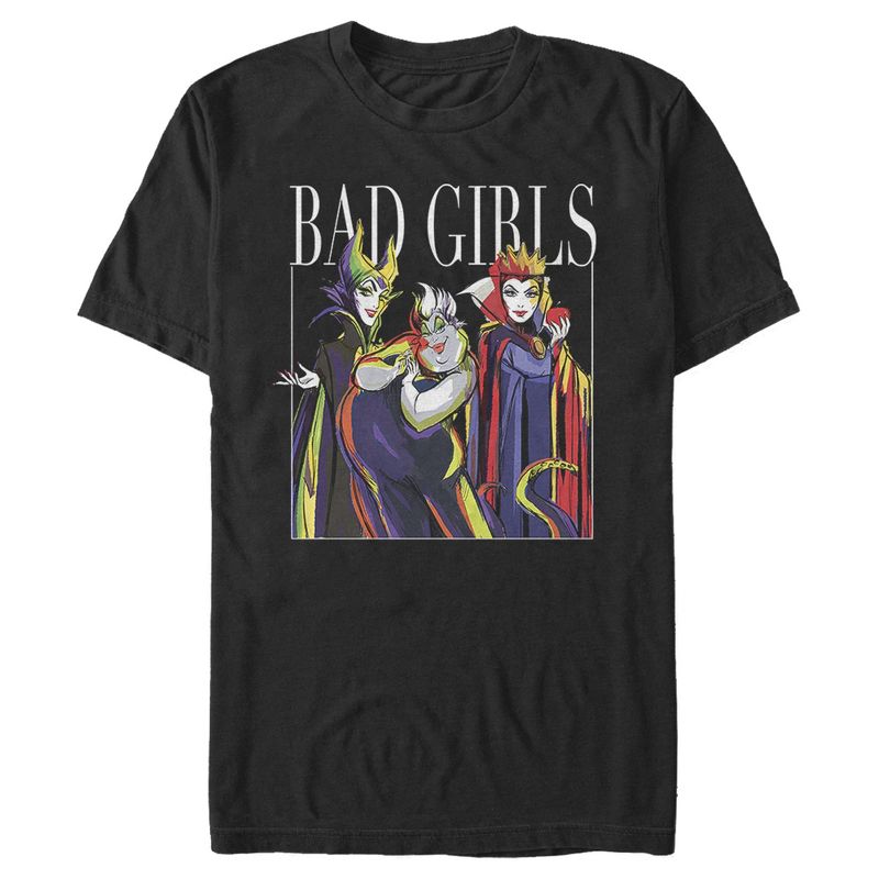 Men's Disney Princesses Artistic Bad Girl T-Shirt, 1 of 5
