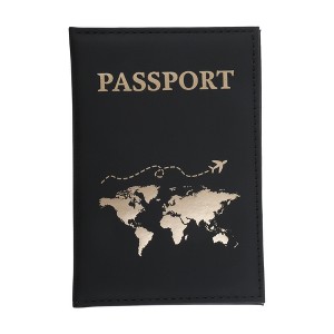 Unique Bargains Map Plain Weave Passport Holder 1 Pc - 1 of 4