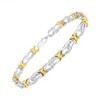 Haus of Brilliance 10k Yellow Gold Plated Silver 1/4 cttw Diamond Infinity and X Link Bracelet - 2 of 4