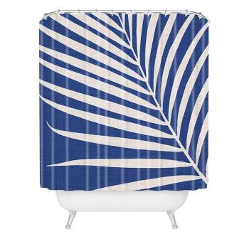 Modern Tropical Vintage Indigo Palm Shower Curtain Blue - Deny Designs