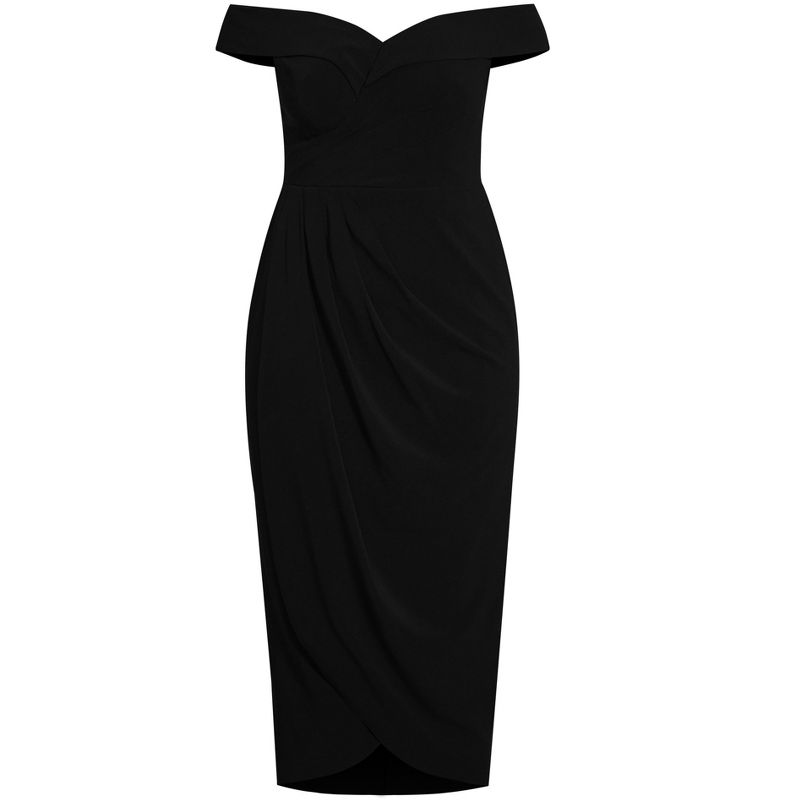 Women's Plus Size Ripple Love Dress - black | CITY CHIC, 4 of 6