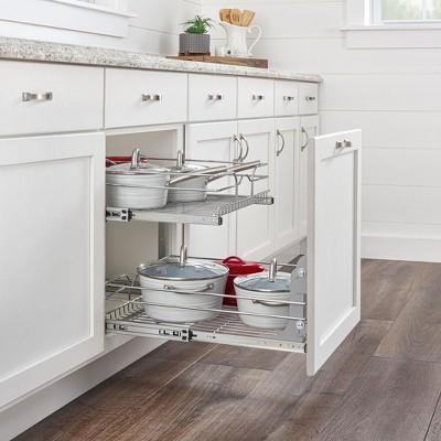 Rev-A-Shelf Pullout 2-Tier Basket Organizer for Kitchen or Vanity Cabinets, 18 x 22 In, 5WB2-1822CR-1 — фото 7