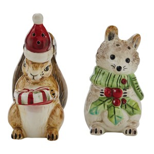 Park Designs Farmhouse Snowman Salt & Pepper Set - Red - 1 of 3
