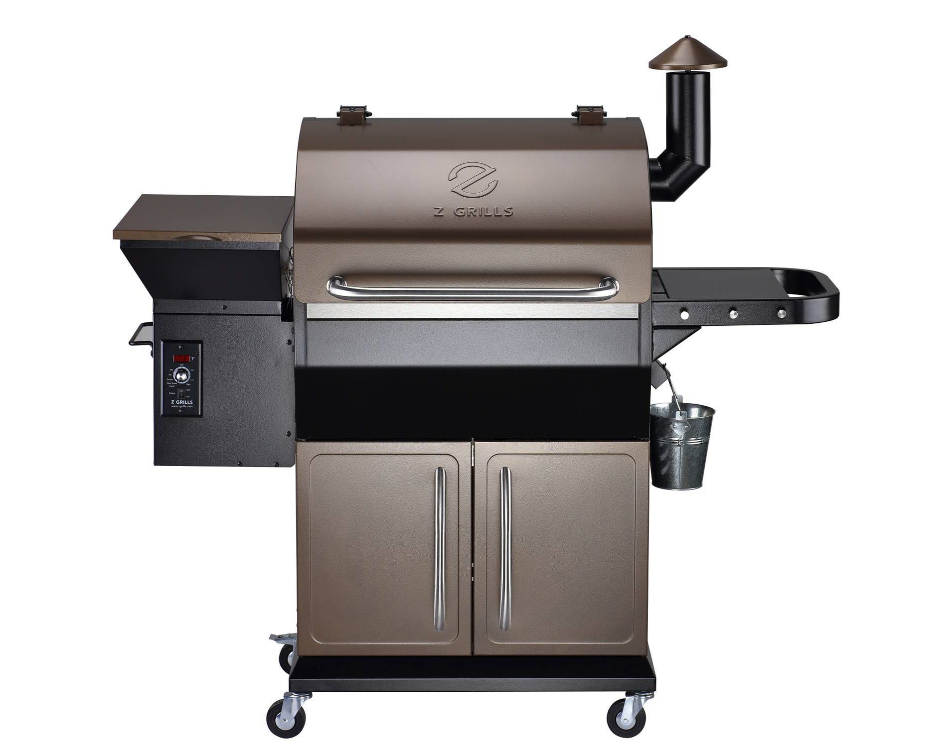 ZPG-1000D Wood Pellet Grill BBQ Smoker Digital Control with Cover - Brown - Z Grills