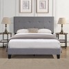 Streamdale Full Size Upholstered Platform Bed Frame With Modern Button Tufted Linen Fabric Headboard - 4 of 4