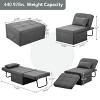 Ainfox Multi-Function Folding Ottoman Couch Bed with Adjustable Backrest Modern Convertible Chair for Living Room Apartment Office - 4 of 4