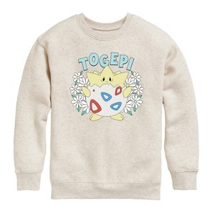 Boys' - Pokémon - Floral Togepi Graphic Long Sleeve Fleece Sweatshirt - 1 of 4