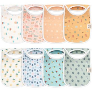 KeaBabies 8-Pack Hallo Baby Drool Bibs , Baby Bibs for Boys, Girls, Pull-on Bibs for Baby Boy, Baby Girl, Baby Bib Unisex - 1 of 4