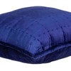 Parkland Collection,Augusta Royal Blue Solid Quilted Throw Pillow - 4 of 4