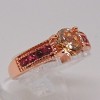 Agnes Engagement Ring Womens Rose Gold Plated Sterling Silver Red Ginger Lyne Collection - 4 of 4