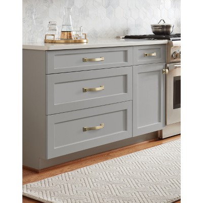Golden Champagne Arch Cabinet Pull with Mounting Hardware